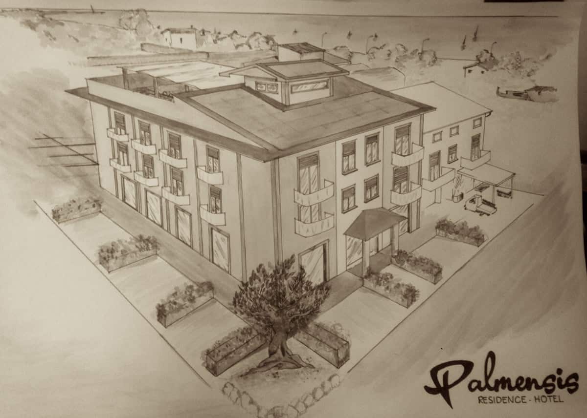 Progetto Hotel Palmensis - Disegno di Laura